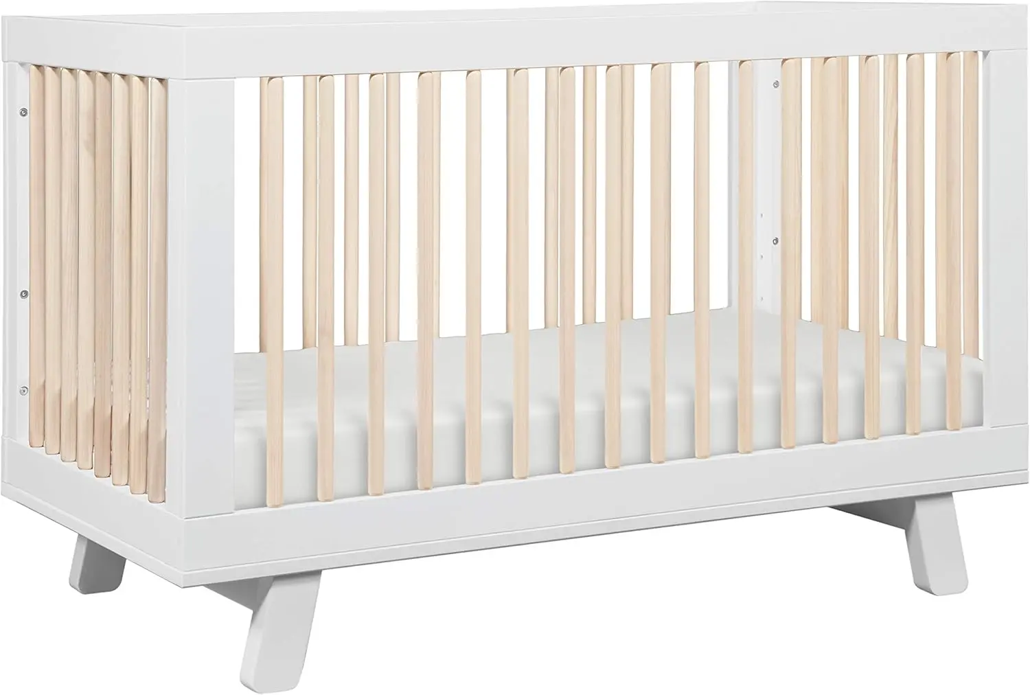 Babyletto Hudson 3-in-1 Convertible Baby Crib - White/Natural